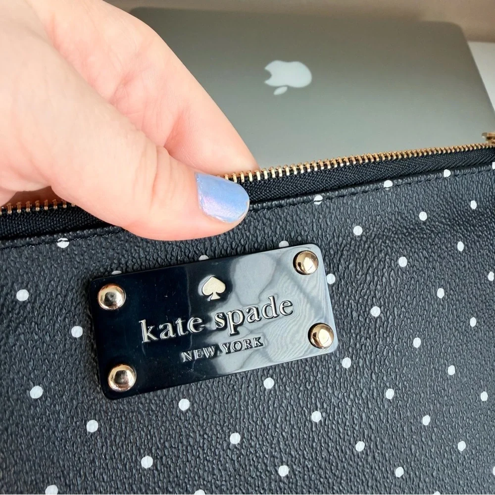 Kate Spade Polka Dot Leather Clutch
